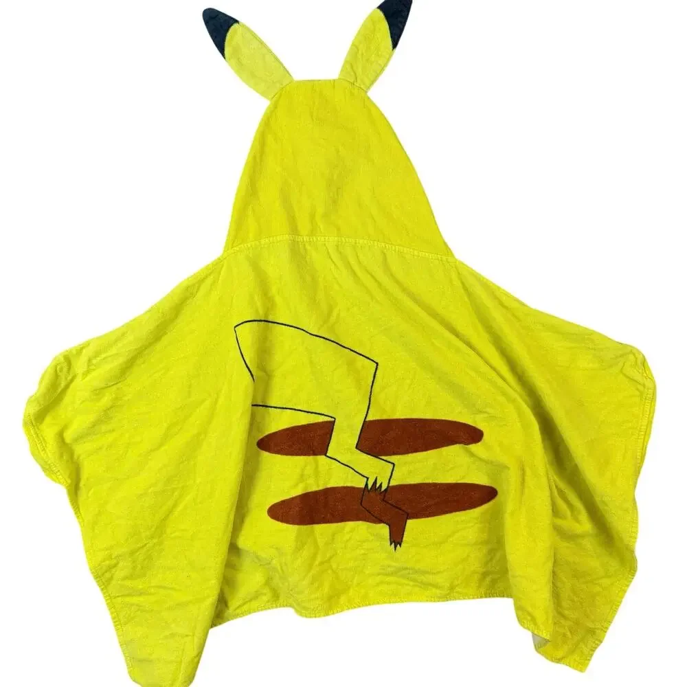 Pokémon Pikachu Hooded Bath Swim Towel Hood Yellow Ears Kids